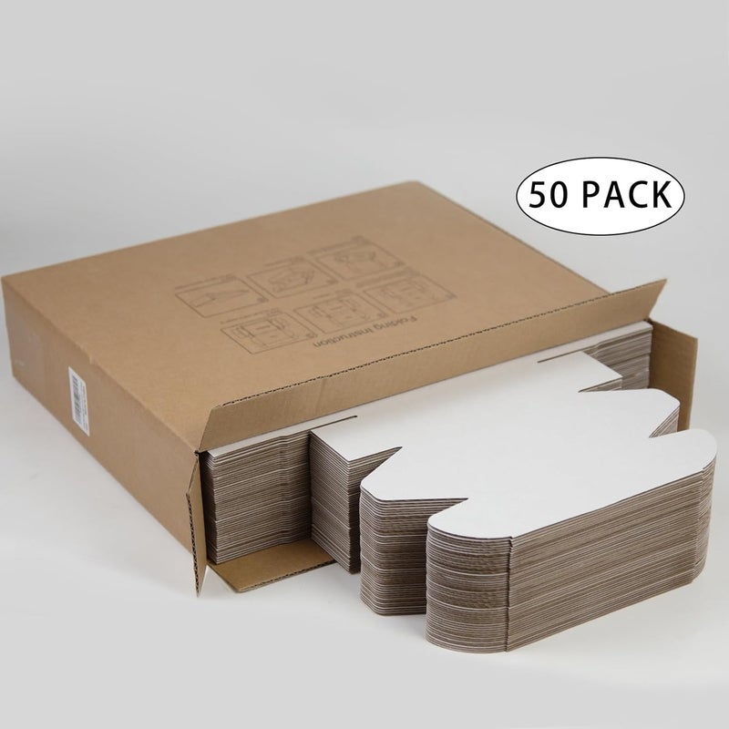 SUNLPH 50 Pack 6.5x3.2x2.2 Inches Small Shipping Boxes, White Corrugated Cardboard Boxes, Moving Mailing Packing Box - Image 5